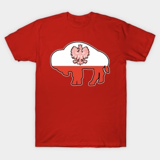 Buffalo Polish Flag Silhouette T-Shirt